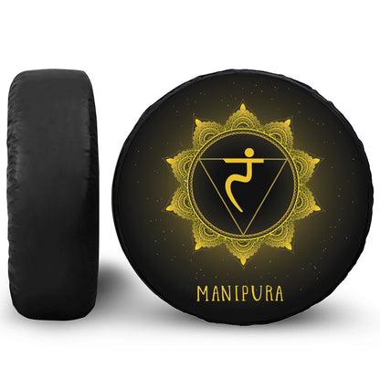 Manipura Chakra Symbol Print Tire Cover
