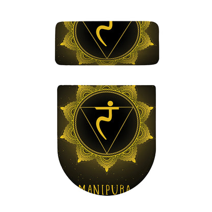 Manipura Chakra Symbol Print Toilet Lid And Tank Cover Set