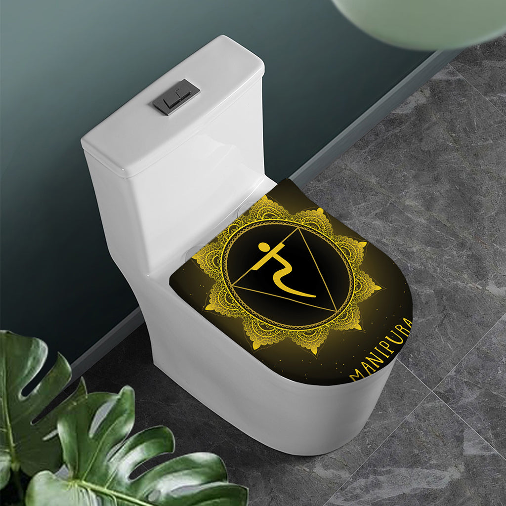 Manipura Chakra Symbol Print Toilet Lid Cover