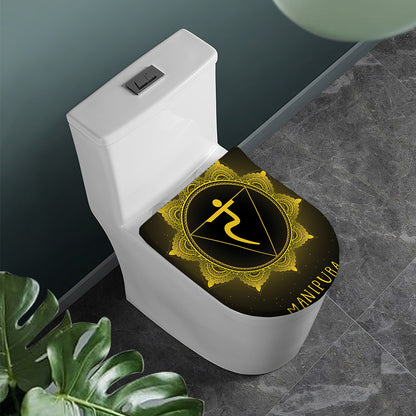 Manipura Chakra Symbol Print Toilet Lid Cover