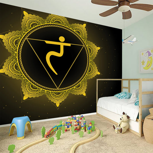 Manipura Chakra Symbol Print Wall Sticker