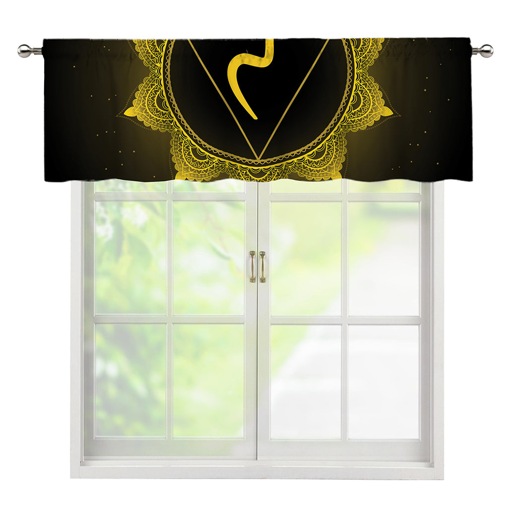 Manipura Chakra Symbol Print Window Valance