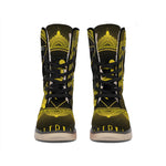 Manipura Chakra Symbol Print Winter Boots