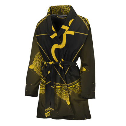 Manipura Chakra Symbol Print Women's Bathrobe