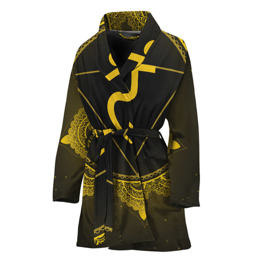 Manipura Chakra Symbol Print Women's Bathrobe