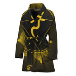 Manipura Chakra Symbol Print Women's Bathrobe
