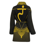 Manipura Chakra Symbol Print Women's Bathrobe