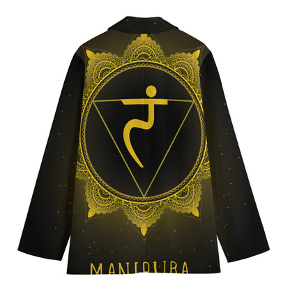 Manipura Chakra Symbol Print Women's Blazer