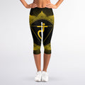 Manipura Chakra Symbol Print Women's Capri Leggings