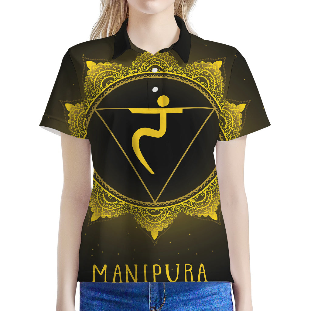 Manipura Chakra Symbol Print Women's Polo Shirt