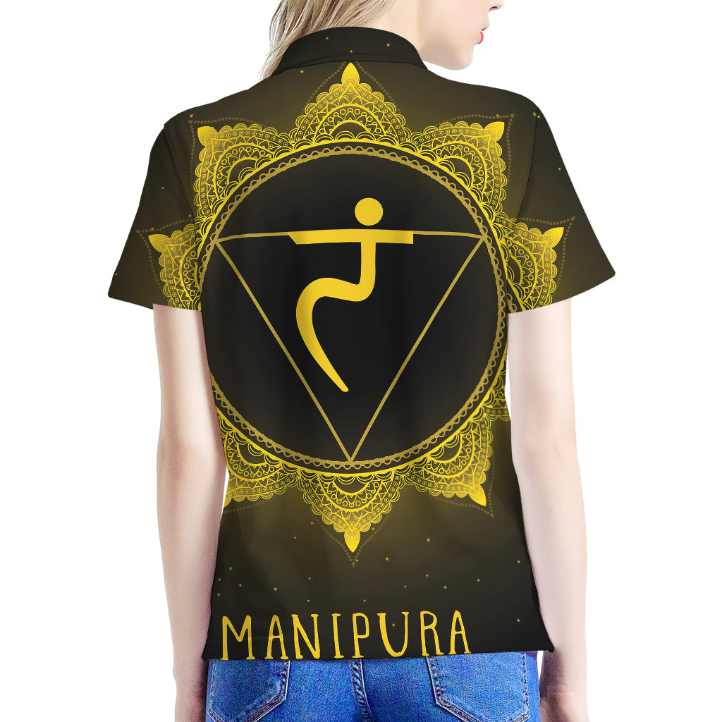 Manipura Chakra Symbol Print Women's Polo Shirt