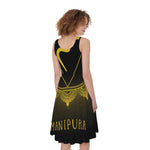 Manipura Chakra Symbol Print Women's Sleeveless Dress