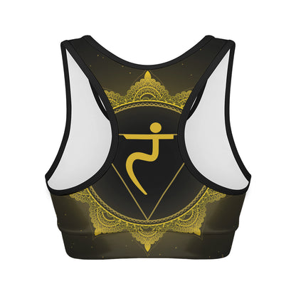 Manipura Chakra Symbol Print Women's Sports Bra