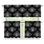 Mantis Spirit Animal Pattern Print 3 Piece Kitchen Curtains