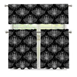 Mantis Spirit Animal Pattern Print 3 Piece Kitchen Curtains