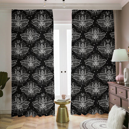 Mantis Spirit Animal Pattern Print Blackout Pencil Pleat Curtains
