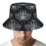 Mantis Spirit Animal Pattern Print Bucket Hat