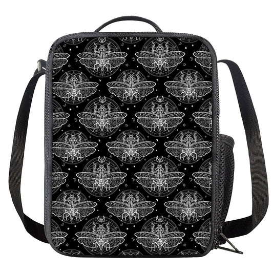 Mantis Spirit Animal Pattern Print Crossbody Lunch Bag