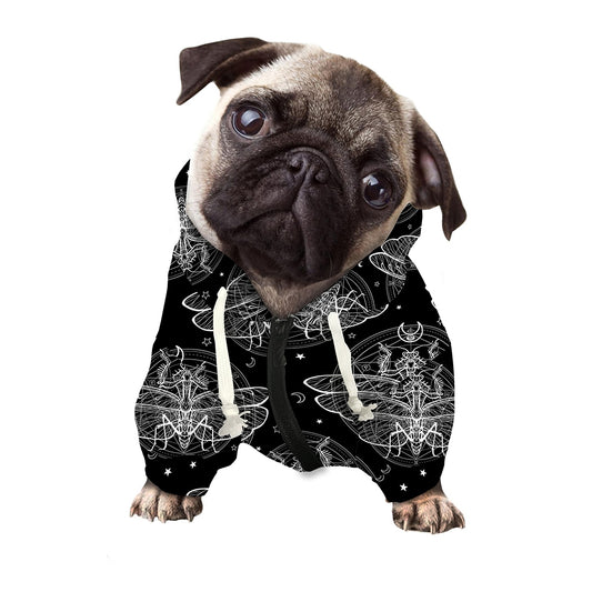 Mantis Spirit Animal Pattern Print Dog Zip Up Hoodie