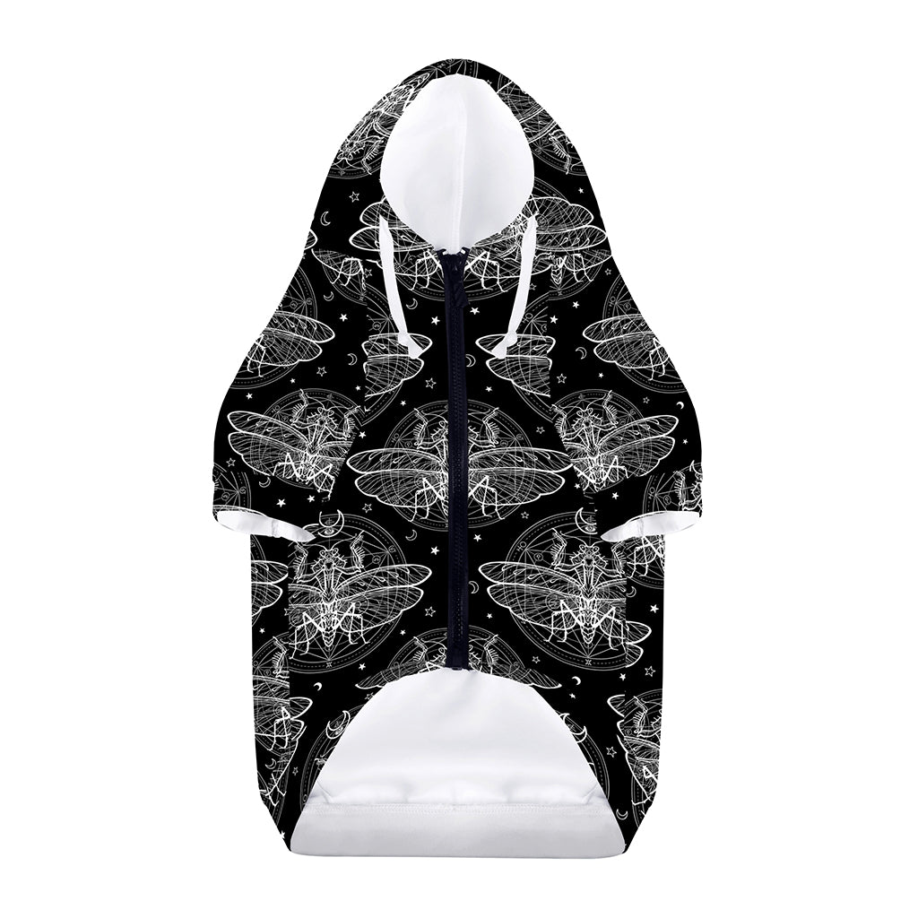 Mantis Spirit Animal Pattern Print Dog Zip Up Hoodie