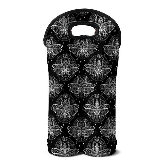 Mantis Spirit Animal Pattern Print Double Neoprene Wine Tote
