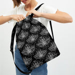 Mantis Spirit Animal Pattern Print Drawstring Backpack