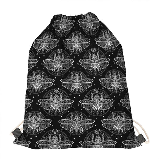 Mantis Spirit Animal Pattern Print Drawstring Bag