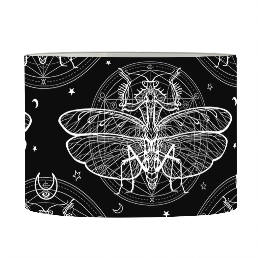 Mantis Spirit Animal Pattern Print Drum Lamp Shade