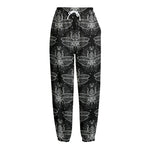 Mantis Spirit Animal Pattern Print Fleece Lined Knit Pants