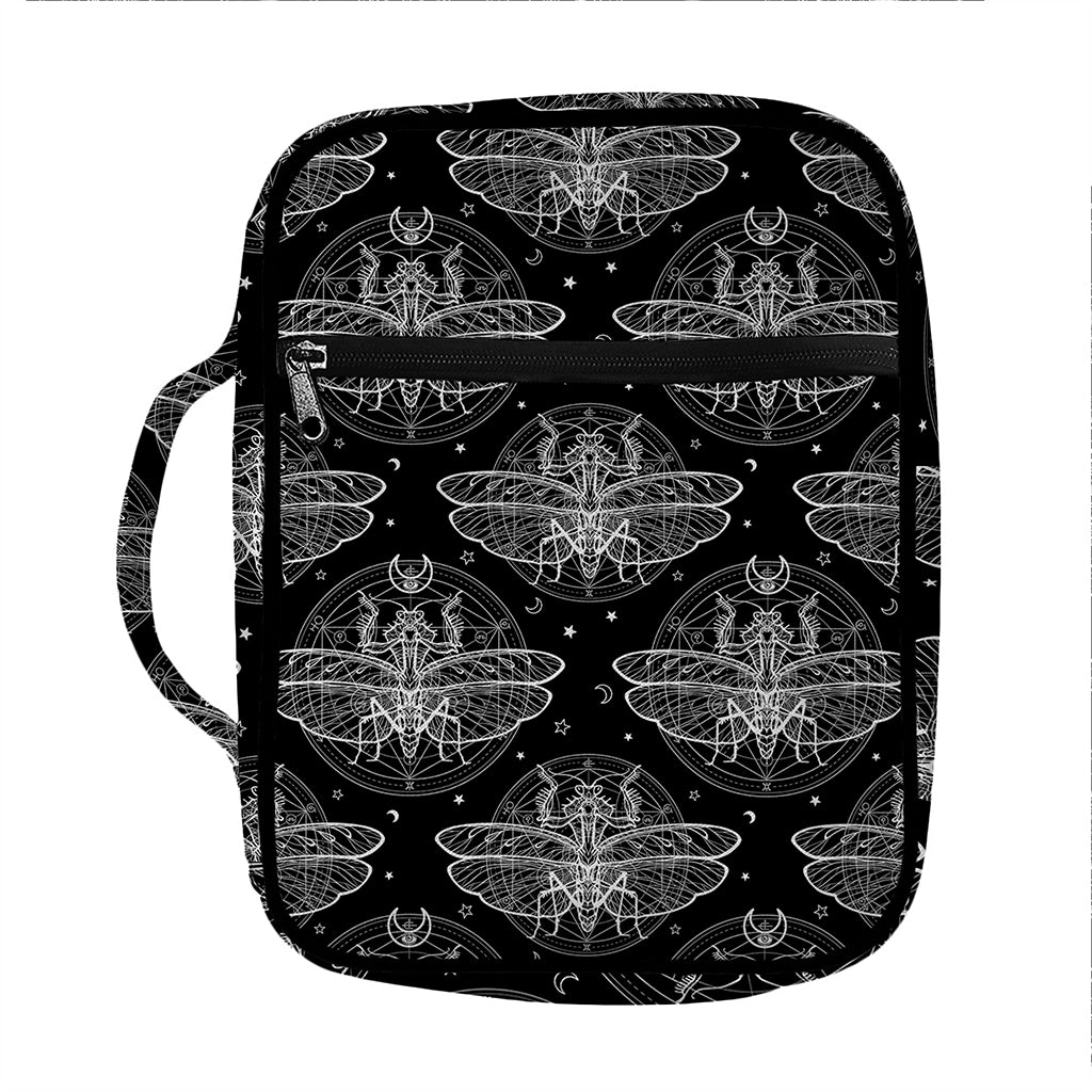 Mantis Spirit Animal Pattern Print Front Pocket Bible Bag