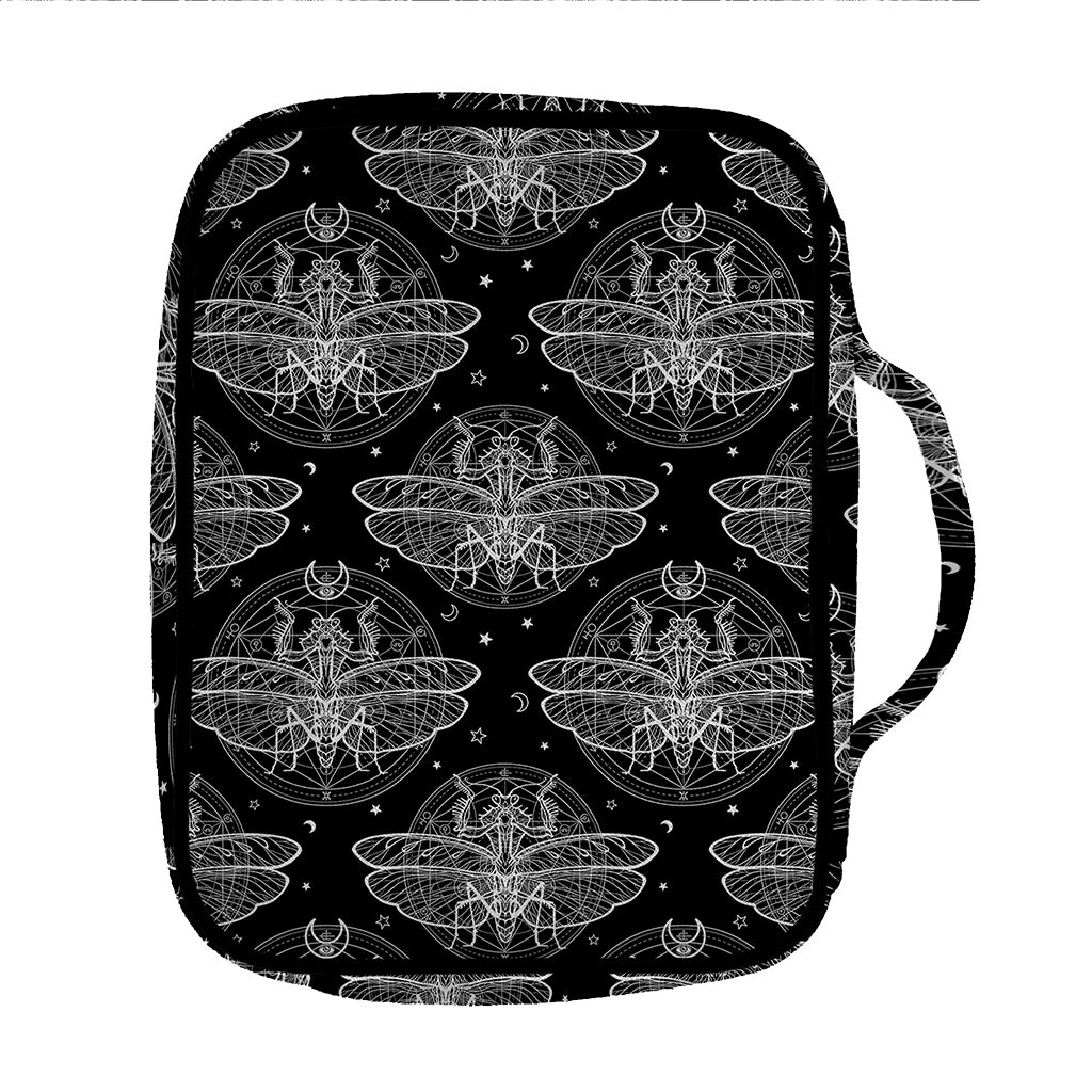 Mantis Spirit Animal Pattern Print Front Pocket Bible Bag