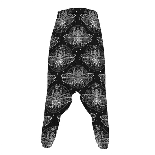 Mantis Spirit Animal Pattern Print Hammer Pants