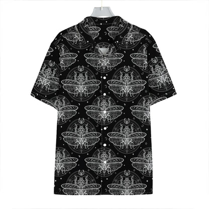 Mantis Spirit Animal Pattern Print Hawaiian Shirt