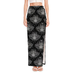 Mantis Spirit Animal Pattern Print High Slit Maxi Skirt