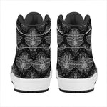 Mantis Spirit Animal Pattern Print High Top Leather Sneakers
