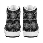 Mantis Spirit Animal Pattern Print High Top Leather Sneakers