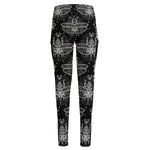 Mantis Spirit Animal Pattern Print High-Waisted Pocket Leggings