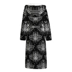 Mantis Spirit Animal Pattern Print Hooded Bathrobe