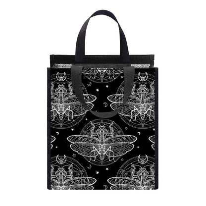 Mantis Spirit Animal Pattern Print Insulated Lunch Tote