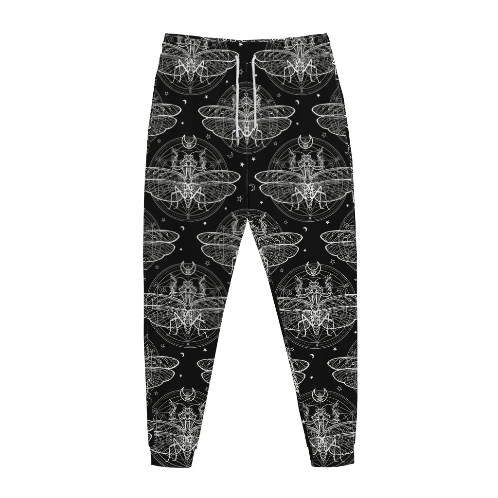 Mantis Spirit Animal Pattern Print Jogger Pants