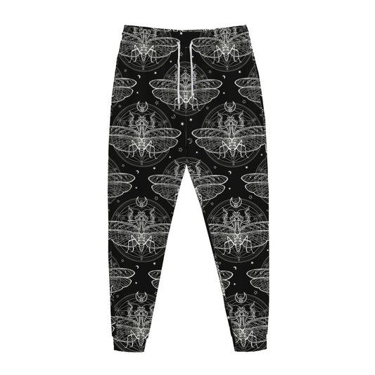 Mantis Spirit Animal Pattern Print Jogger Pants