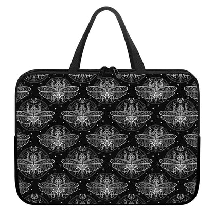 Mantis Spirit Animal Pattern Print Laptop Sleeve With Handle