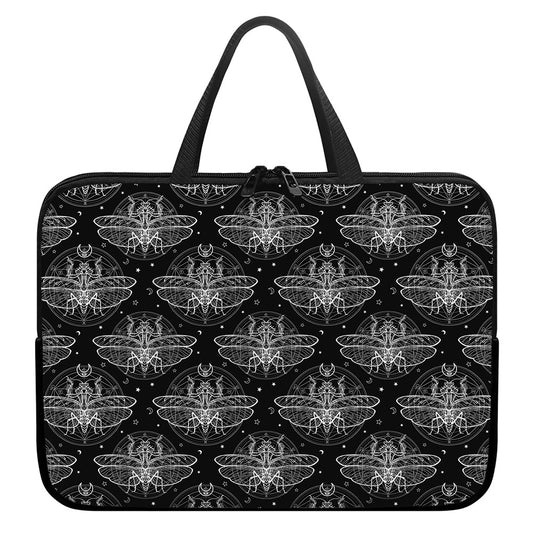 Mantis Spirit Animal Pattern Print Laptop Sleeve With Handle