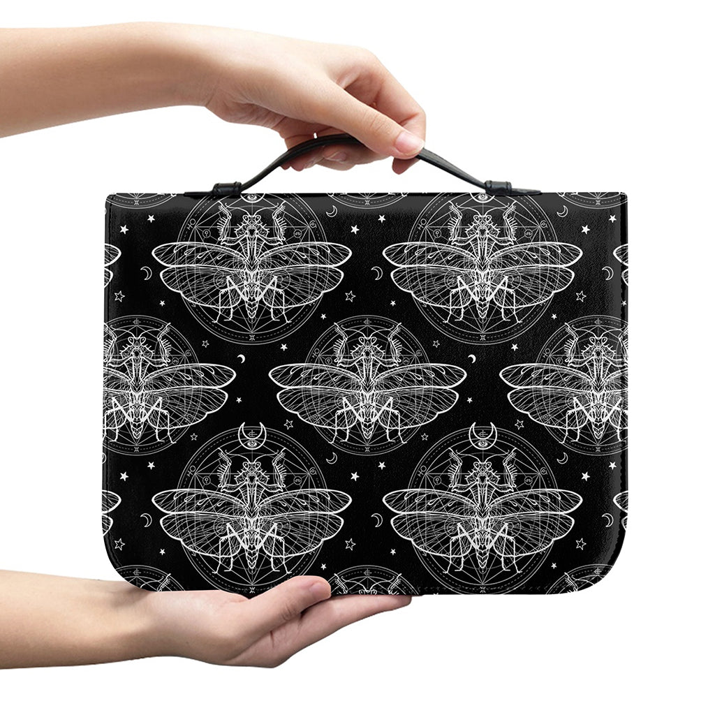 Mantis Spirit Animal Pattern Print Leather Bible Cover