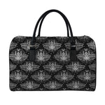 Mantis Spirit Animal Pattern Print Leather Duffle Bag