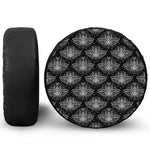 Mantis Spirit Animal Pattern Print Leather Spare Tire Cover