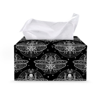 Mantis Spirit Animal Pattern Print Leather Tissue Box Cover