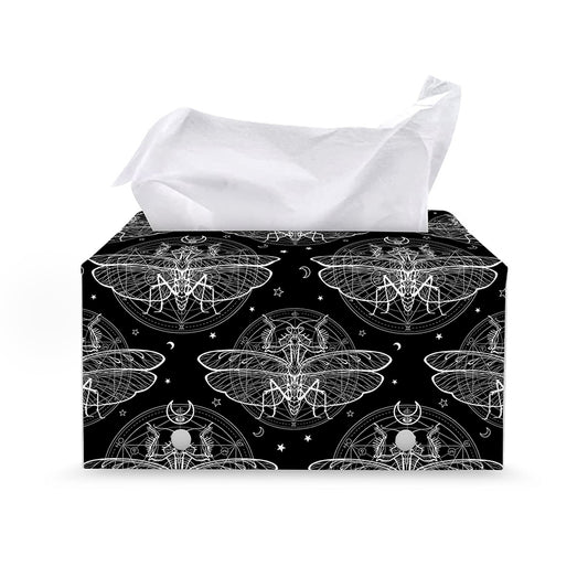 Mantis Spirit Animal Pattern Print Leather Tissue Box Cover