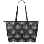 Mantis Spirit Animal Pattern Print Leather Tote Bag