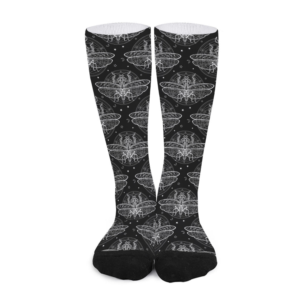 Mantis Spirit Animal Pattern Print Long Socks